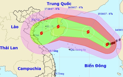 Bão số 11 cách Hoàng Sa 630km, gió giật cấp 12