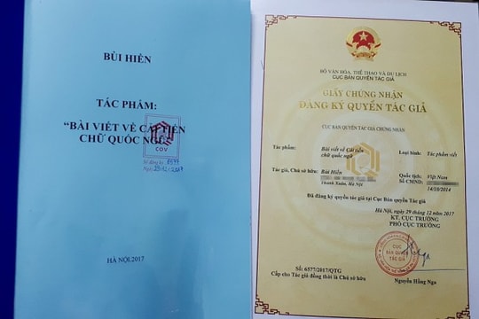 "Cải tiến chữ quốc ngữ" của PGS Bùi Hiền được cấp bản quyền