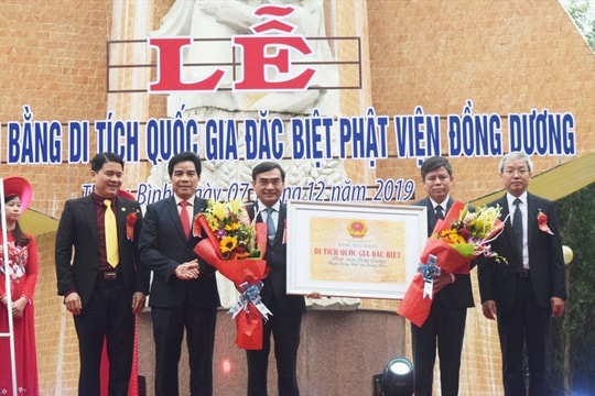 Thăng Bình đón Bằng Di tích quốc gia đặc biệt Phật viện Đồng Dương
