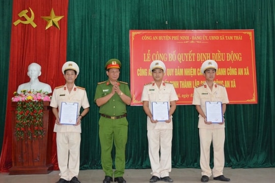 Phú Ninh: Điều động công an chính quy về xã Tam Thái