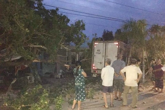 Thăng Bình: Xe tải mất lái tông cụ bà tử vong, 2 cháu bé bị thương