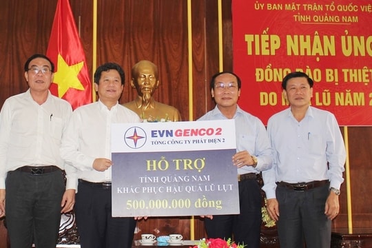 Tổng Công ty Phát điện 2 ủng hộ 500 triệu đồng khắc phục hậu quả lũ lụt