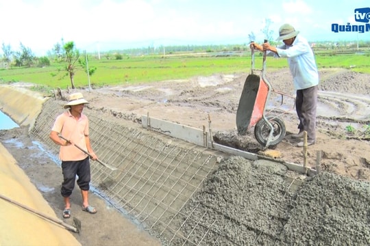 [VIDEO] - Thăng Bình sửa chữa công trình thủy lợi để sản xuất vụ đông xuân