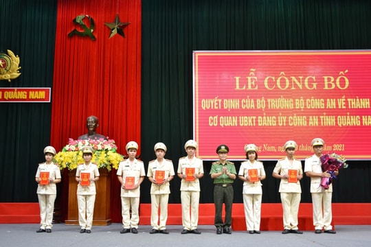 Thành lập cơ quan Ủy ban Kiểm tra Đảng ủy Công an Quảng Nam