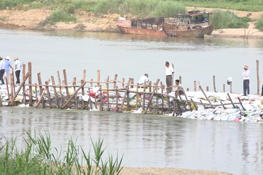 [VIDEO] - Đắp đập trên sông Quảng Huế “giải cứu” vụ đông xuân