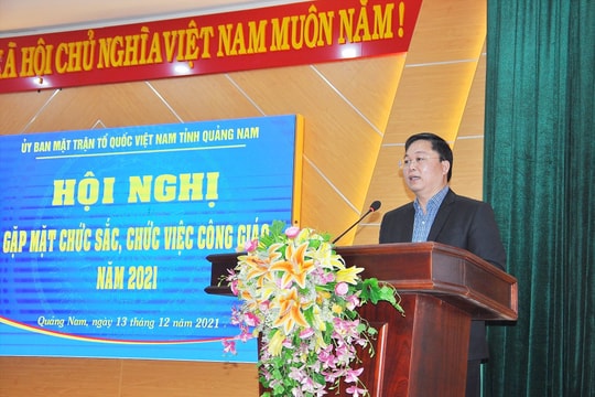 Mặt trận tỉnh gặp mặt, chúc mừng lễ Giáng sinh năm 2021