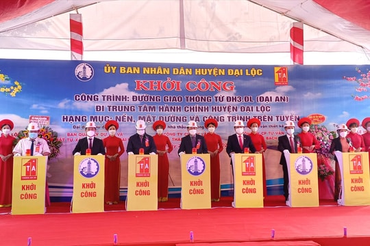 Khởi công xây dựng đường nối tuyến ĐH3.ĐL đi trung tâm Đại Lộc