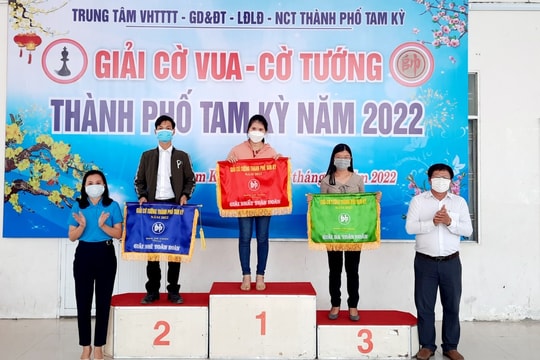 Phường An Sơn đoạt giải nhất toàn đoàn giải Cờ tướng - Cờ vua TP.Tam Kỳ 2022