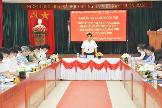 Người đứng đầu cấp ủy phải nêu gương trong thực hành tiết kiệm, chống lãng phí