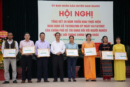 Tín dụng chính sách góp phần giảm tỷ lệ hộ nghèo ở Nam Giang