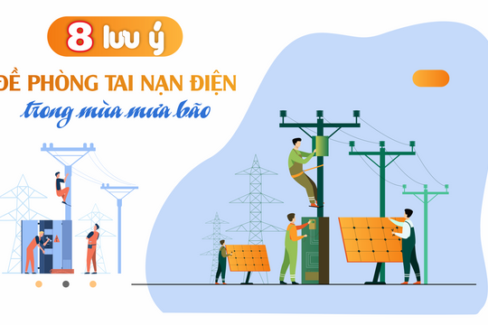 8 lưu ý đề phòng tai nạn điện trong mùa mưa bão
