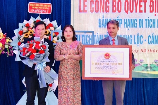 Xã Quế Lộc đón Bằng xếp hạng Di tích lịch sử cấp tỉnh Tân Tỉnh Trung Lộc