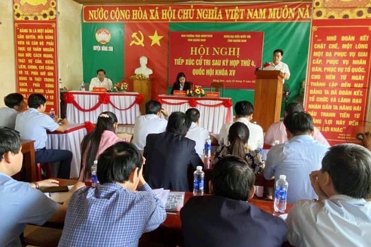 Đại biểu Quốc hội tiếp xúc cử tri huyện Nông Sơn