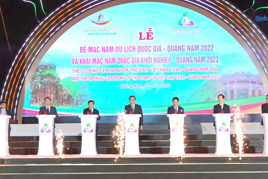 [VIDEO] - Bế mạc Năm du lịch quốc gia 2022 - Khai mạc Năm quốc gia khởi nghiệp 2023