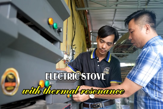 Electric stove with thermal resonance