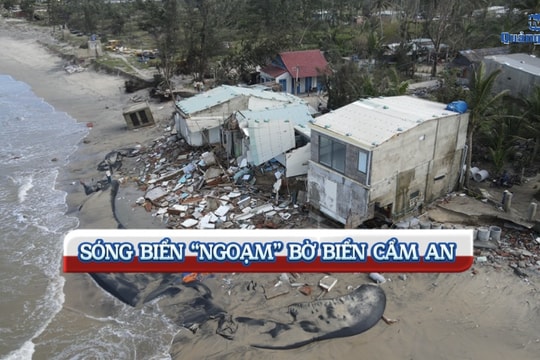 [VIDEO] - Sóng biển “ngoạm” bờ biển Cẩm An