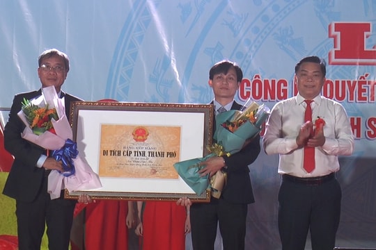 Thăng Bình đón nhận Bằng xếp hạng Di tích lịch sử cấp tỉnh Núi Chùa Ngọc Sơn