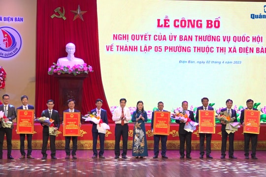 [VIDEO] - Công bố Nghị quyết của Uỷ ban Thường vụ Quốc hội về thành lập 5 phường thuộc TX.Điện Bàn