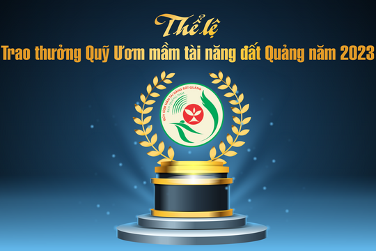 [Infographic] - Thể lệ trao thưởng Quỹ Ươm mầm tài năng đất Quảng năm 2023