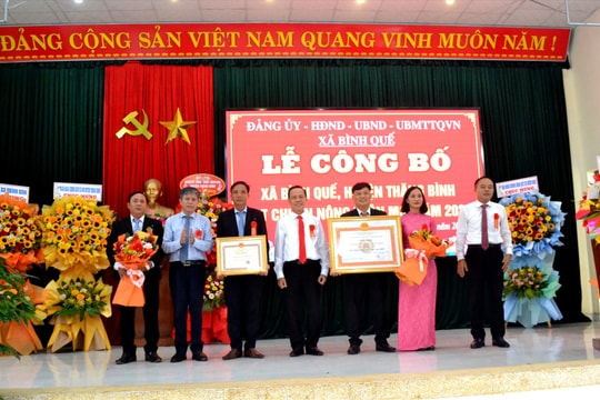 Xã Bình Quế công bố đạt chuẩn nông thôn mới