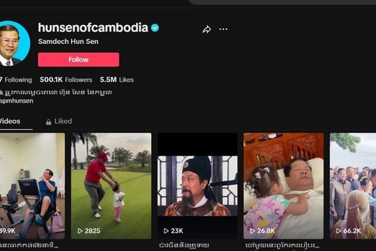Cựu Thủ tướng Hun Sen trở thành "hot TikToker"