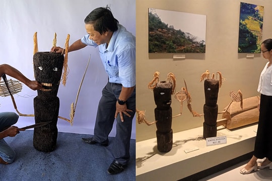 Tượng "thần giữ làng"  của người Xê Đăng