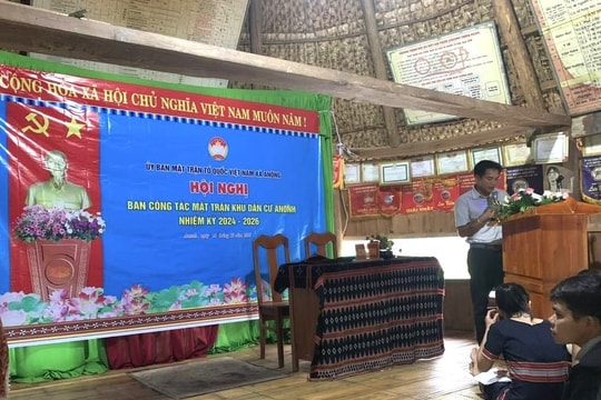 Khu dân cư đầu tiên của huyện Tây Giang tổ chức hội nghị ban công tác Mặt trận nhiệm kỳ 2024 - 2026