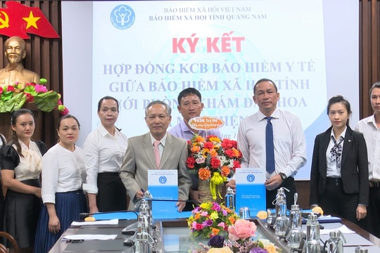 Bảo hiểm xã hội Quảng Nam ký hợp đồng khám chữa bệnh bảo hiểm y tế với 2 phòng khám đa khoa