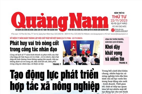 Đón đọc báo giấy số thứ Tư 22/11