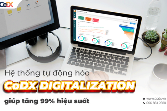Hệ thống tự động hóa CoDX DIGITALIZATION giúp tăng 99% hiệu suất