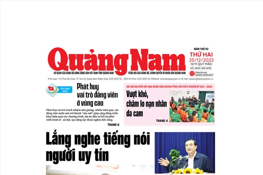 Đón đọc báo giấy số thứ Hai 25/12