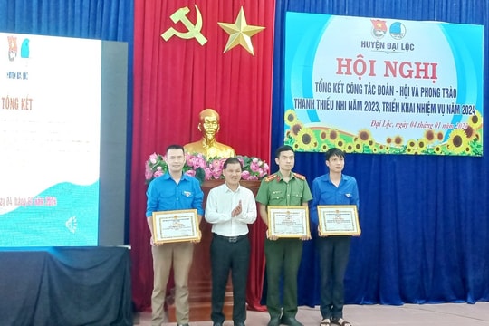 Huyện đoàn Đại Lộc dẫn đầu thi đua cụm đồng bằng năm 2023