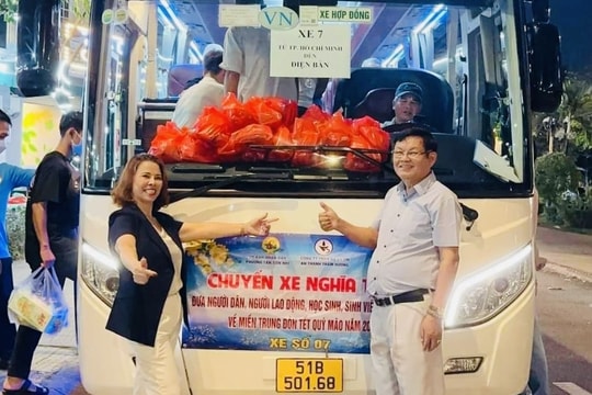Bố trí 15 - 20 chuyến xe đưa đồng hương Quảng Nam, Quảng Ngãi về quê ăn tết