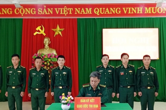 Đồn Biên phòng Đắc Pring phát động phong trào thi đua Quyết thắng