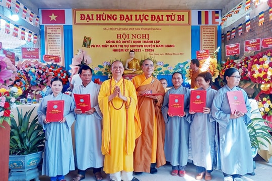 Ra mắt Ban Trị sự Giáo hội Phật giáo Việt Nam huyện Nam Giang