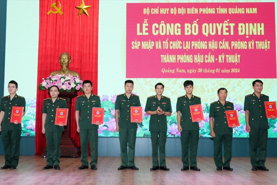 Sáp nhập, tổ chức lại Phòng Hậu cần, Phòng Kỹ thuật Bộ đội Biên phòng Quảng Nam