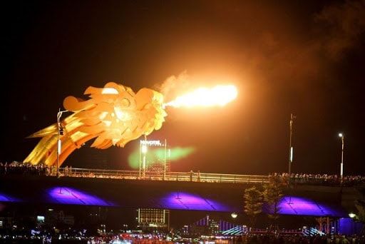 Điều chỉnh thời gian phun nước, phun lửa cầu Rồng