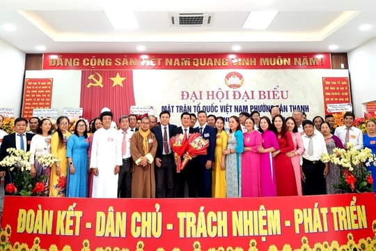 Ông Nguyễn Hồng Lĩnh tái đắc cử Chủ tịch Mặt trận phường Tân Thạnh