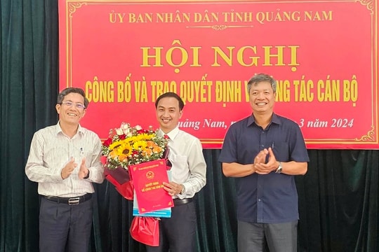 Bổ nhiệm ông Nguyễn Hồng Lai giữ chức Phó Giám đốc Sở Thông tin và truyền thông Quảng Nam