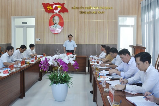 Đảng bộ Khối các cơ quan tỉnh Quảng Nam phải làm thật tốt công tác xây dựng, chỉnh đốn Đảng