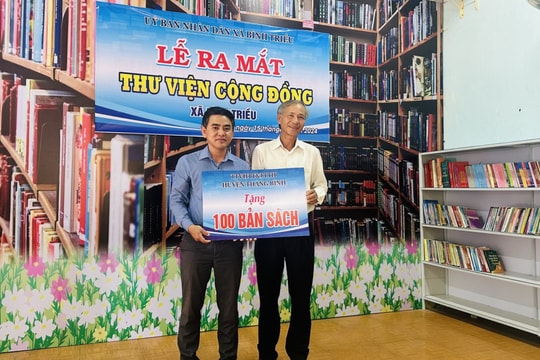 Thư viện cộng đồng xã Bình Triều có hơn 1.500 bản sách