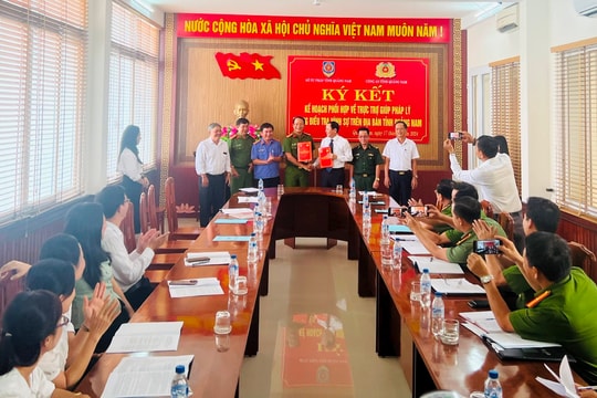 Sở Tư pháp và Công an tỉnh ký kết kế hoạch phối hợp về trực trợ giúp pháp lý trong điều tra hình sự