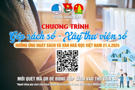 Huyện đoàn Thăng Bình phát động quét mã QR góp sách cho thư viện số