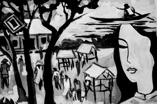 Neo giữa sông trăng