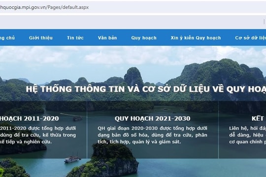 Quảng Nam hướng dẫn cập nhật thông tin và cơ sở dữ liệu về hồ sơ quy hoạch lên Cổng thông tin quy hoạch quốc gia