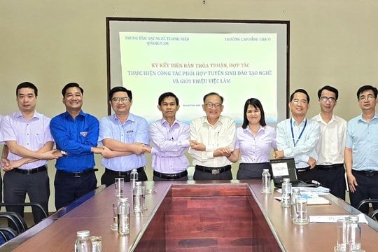 Trung tâm Dạy nghề thanh niên Quảng Nam và Trường Cao đẳng THACO hợp tác đào tạo nghề