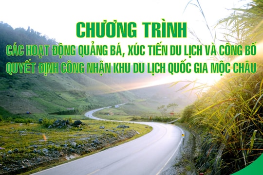 Các hoạt động quảng bá, xúc tiến du lịch và công bố quyết định công nhận Khu du lịch quốc gia Mộc Châu