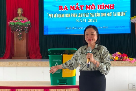 Thăng Bình có 8 xã xây dựng mô hình phụ nữ phân loại chất thải rắn sinh hoạt