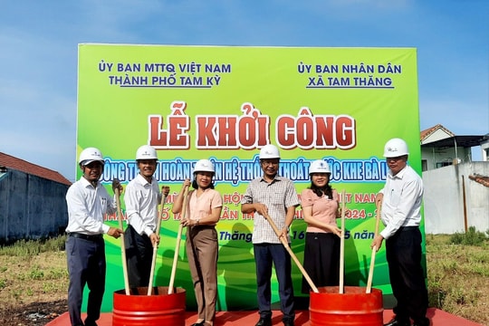 Tam Kỳ khởi công công trình sửa chữa hệ thống thoát nước khe bà Luận