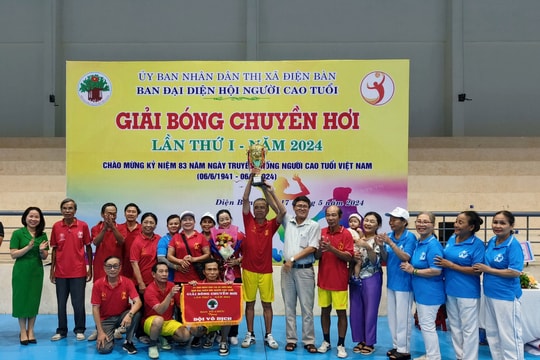Phường Vĩnh Điện vô địch giải bóng chuyền hơi người cao tuổi Điện Bàn